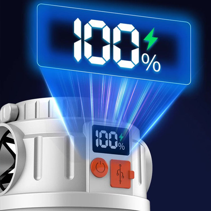 🏕️ Lanterna da campeggio solare con display digitale della batteria