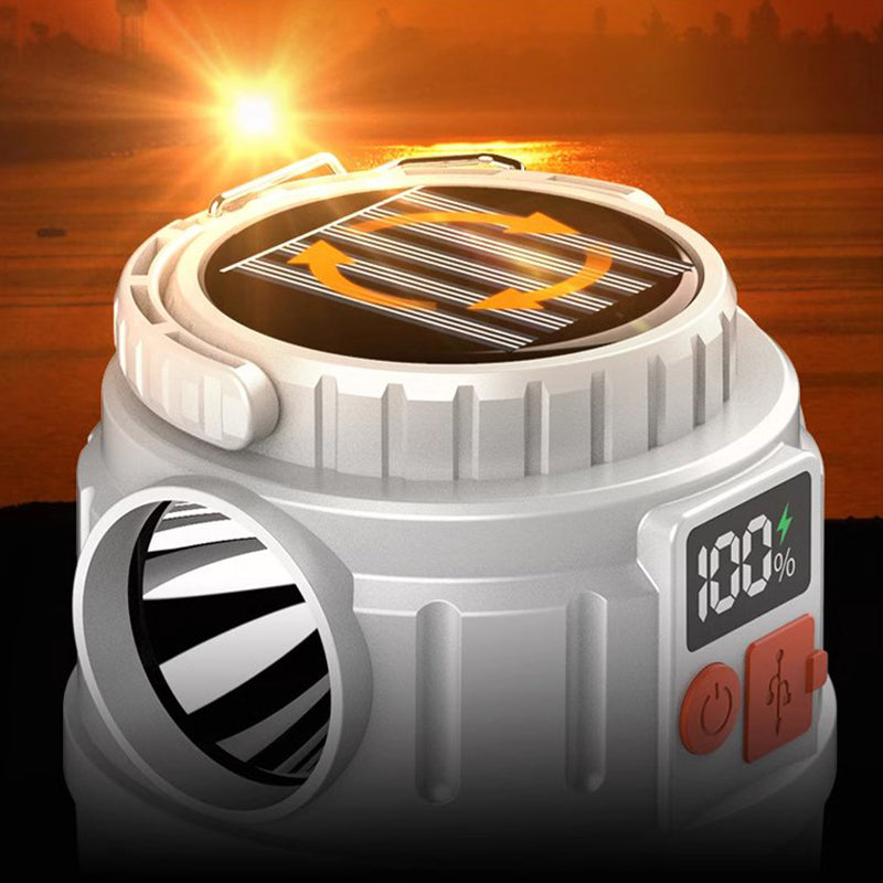 🏕️ Lanterna da campeggio solare con display digitale della batteria