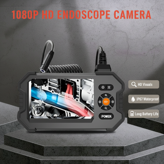 🔥Videocamera endoscopica HD 1080p🔍Schermo 4,3", impermeabile IP67 per ispezioni difficili!