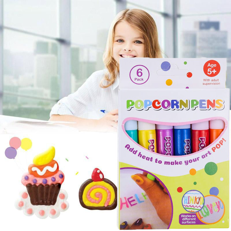 🖌️Penna magica – Disegna in 3D con un solo tratto!🎄 Fai da te: penne per disegnare con i popcorn