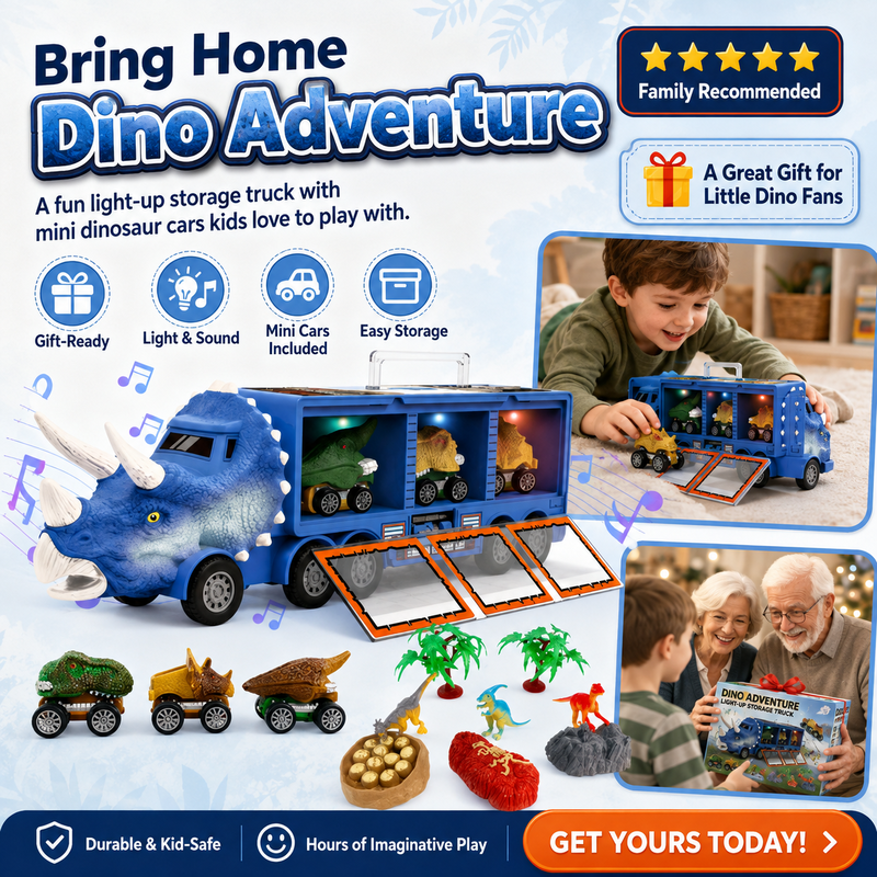 🦖Camion interattivo di dinosauri – Divertente giocattolo per bambini ✨