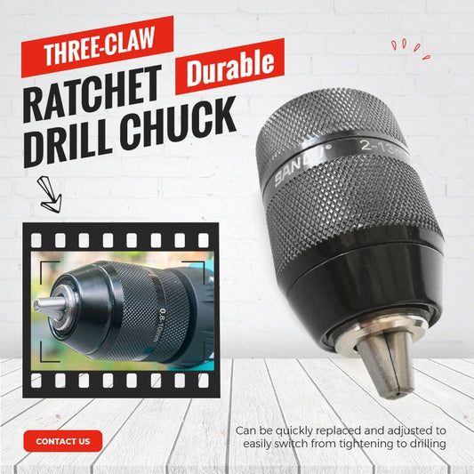 🥳2026 BESTSELLER🔧 Mandrino per trapano a cricchetto a tre griffe. Blocco stabile, montaggio rapido, adatto a diverse punte. Robusto e durevole, perfetto per lavori di riparazione e bricolage domestico.