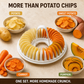 🔥 Best Seller 2026🥳💞 Oltre 50.000 pezzi venduti!😍🥔 Kit per fare patatine fatte in casa al microonde (con affettatrice e ciotola)