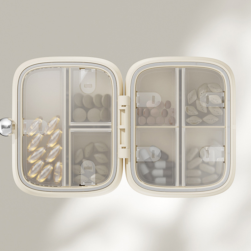 🔥Portapillole da viaggio portatile💊Scomparti individuali✨