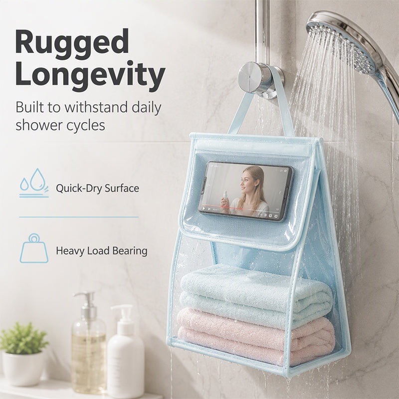 🥳NUOVO ARRIVO🔥50% DI SCONTO 🛁🧺 Borsa portaoggetti impermeabile per doccia｜Materiale impermeabile, multi‑scomparti, comoda tracolla, leggera, ideale per doccia, viaggio e piscina✨
