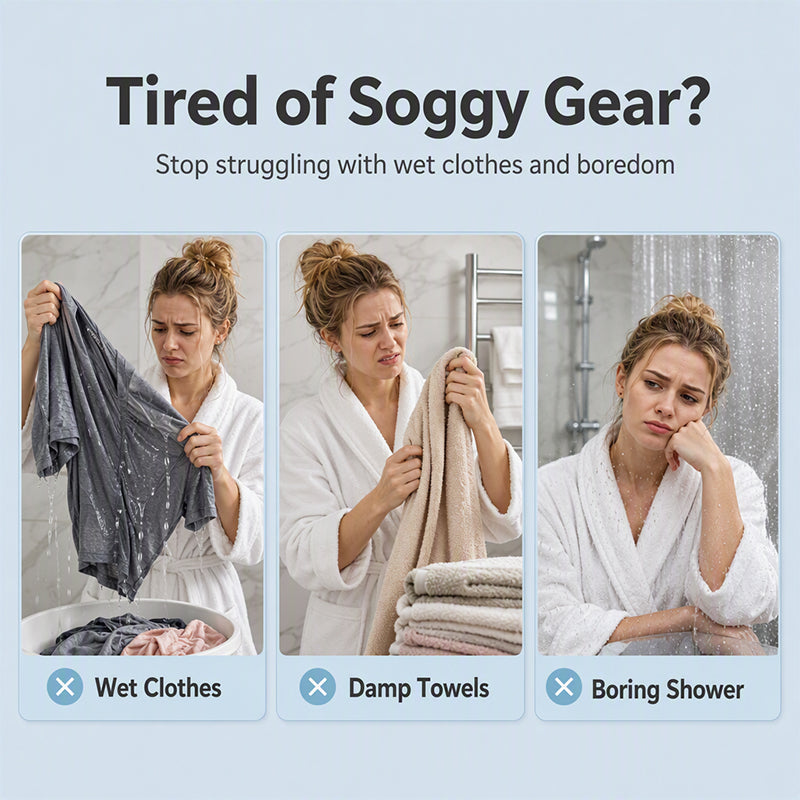🥳NUOVO ARRIVO🔥50% DI SCONTO 🛁🧺 Borsa portaoggetti impermeabile per doccia｜Materiale impermeabile, multi‑scomparti, comoda tracolla, leggera, ideale per doccia, viaggio e piscina✨