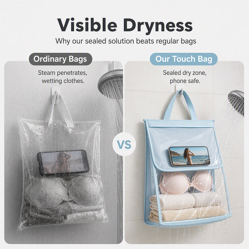 🥳NUOVO ARRIVO🔥50% DI SCONTO 🛁🧺 Borsa portaoggetti impermeabile per doccia｜Materiale impermeabile, multi‑scomparti, comoda tracolla, leggera, ideale per doccia, viaggio e piscina✨