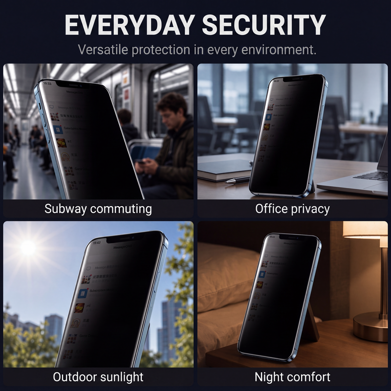 🛡️SCONTO DEL 50% ORA! Pellicola proteggi schermo privacy in vetro temperato con rimozione automatica della polvere‑ Anti‑spia a 30°, copertura totale 9D, durezza diamante e strato ionico sottovuoto per smartphone