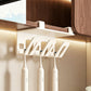Under Cabinet Toothbrush and Cup Storage Rack
