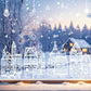 ❄️🏠 Set di adesivi statici per finestre con villaggio natalizio, decorazione invernale da 78 pezzi