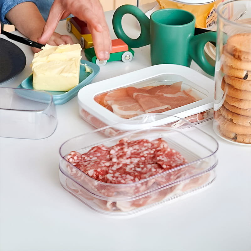 🍱 50% DI SCONTO! 👀 Contenitore per Frigorifero Trasparente con Coperchio – Visibilità Totale, Design Impilabile e 3 Dimensioni – Organizza il Tuo Frigorifero Senza Sforzo ✨