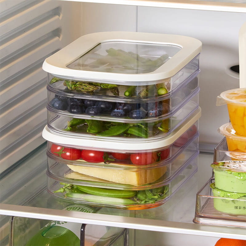 🍱 50% DI SCONTO! 👀 Contenitore per Frigorifero Trasparente con Coperchio – Visibilità Totale, Design Impilabile e 3 Dimensioni – Organizza il Tuo Frigorifero Senza Sforzo ✨