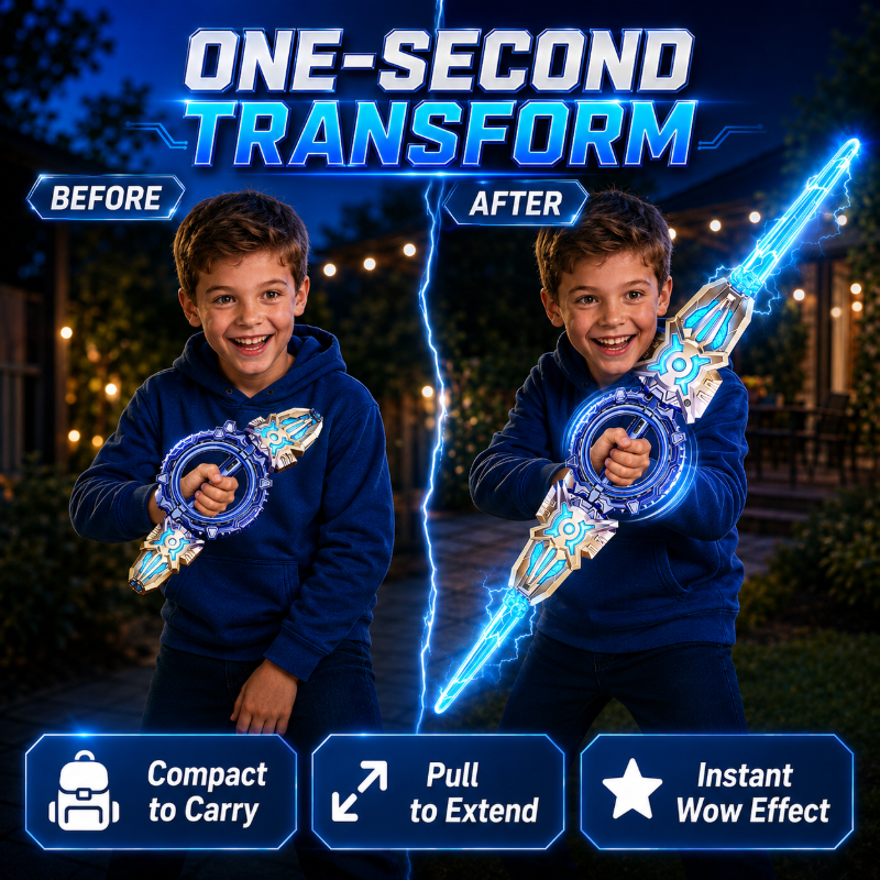 🥳2026 NUOVO ARRIVO🥳💞50K+ VENDUTI!🔥50% DI SCONTO! ⚔️🎃 Spada Luminosa a Doppia Lama Ricaricabile — Idea Regalo Perfetta per Halloween, Effetti Luce Colorati, Divertimento per Bambini ✨