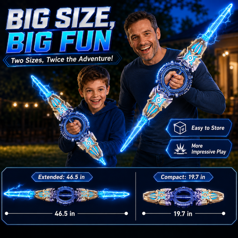 🥳2026 NUOVO ARRIVO🥳💞50K+ VENDUTI!🔥50% DI SCONTO! ⚔️🎃 Spada Luminosa a Doppia Lama Ricaricabile — Idea Regalo Perfetta per Halloween, Effetti Luce Colorati, Divertimento per Bambini ✨