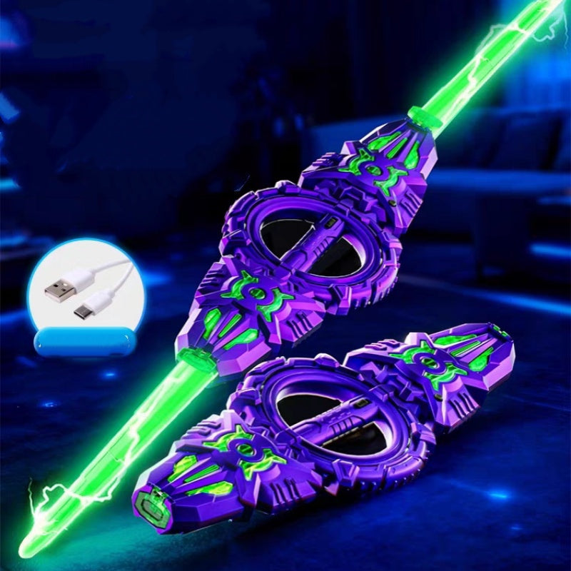 🥳2026 NUOVO ARRIVO🥳💞50K+ VENDUTI!🔥50% DI SCONTO! ⚔️🎃 Spada Luminosa a Doppia Lama Ricaricabile — Idea Regalo Perfetta per Halloween, Effetti Luce Colorati, Divertimento per Bambini ✨