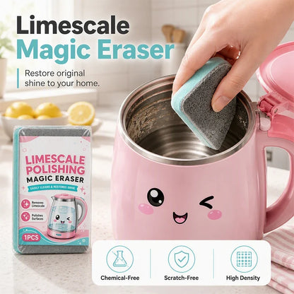 🧽 50% DI SCONTO ORA! Spugna magica lucidante anticalcare – Tampone decalcificante senza prodotti chimici, antigraffio e ad alta densità per bollitori, lavelli e macchie di calcare