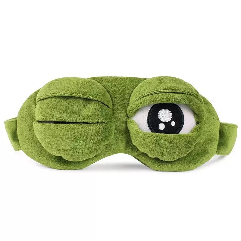 🔥Maschera per occhi 3D a forma di rana — Ultra morbida, perfetta per dormire e viaggiare 🐸😴