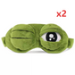 🔥Maschera per occhi 3D a forma di rana — Ultra morbida, perfetta per dormire e viaggiare 🐸😴