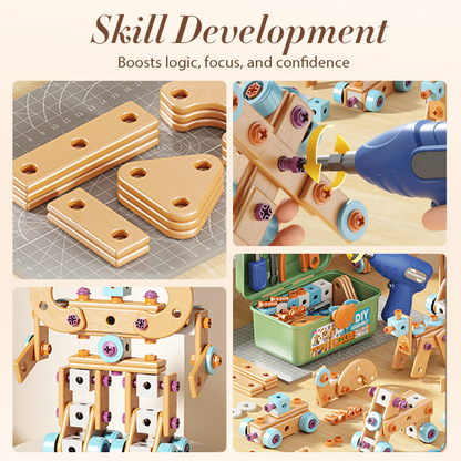 🔧 50% DI SCONTO ORA! Kit di strumenti giocattolo educativo fai da te per bambini, set di costruzioni e ingegneria con trapano giocattolo, gioco creativo STEM per bambini e bambine