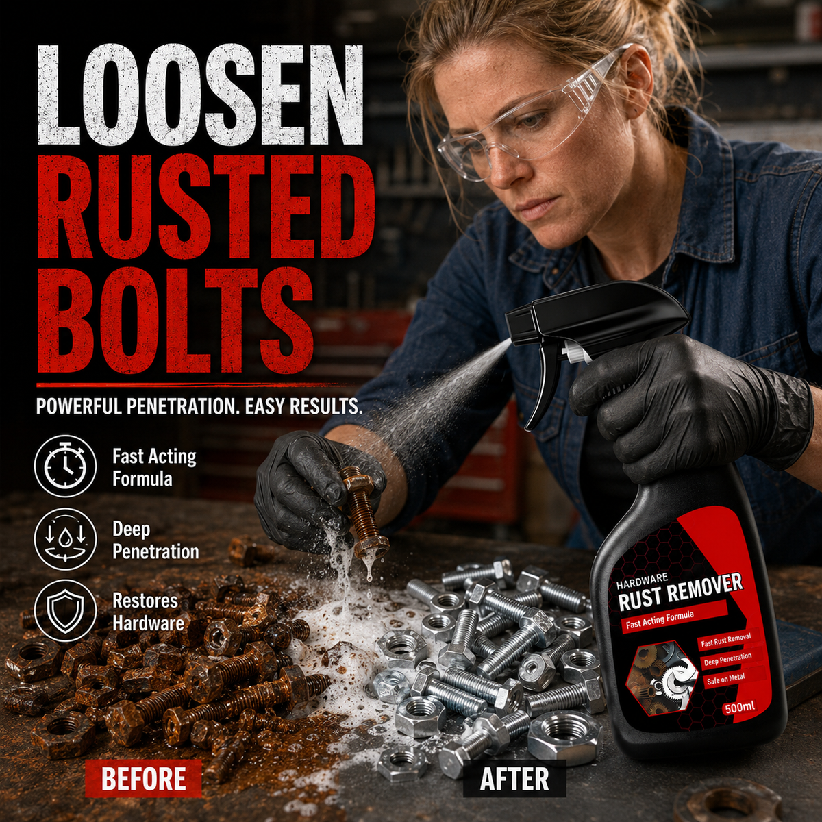 Spray antiruggine ad azione rapida per parti metalliche