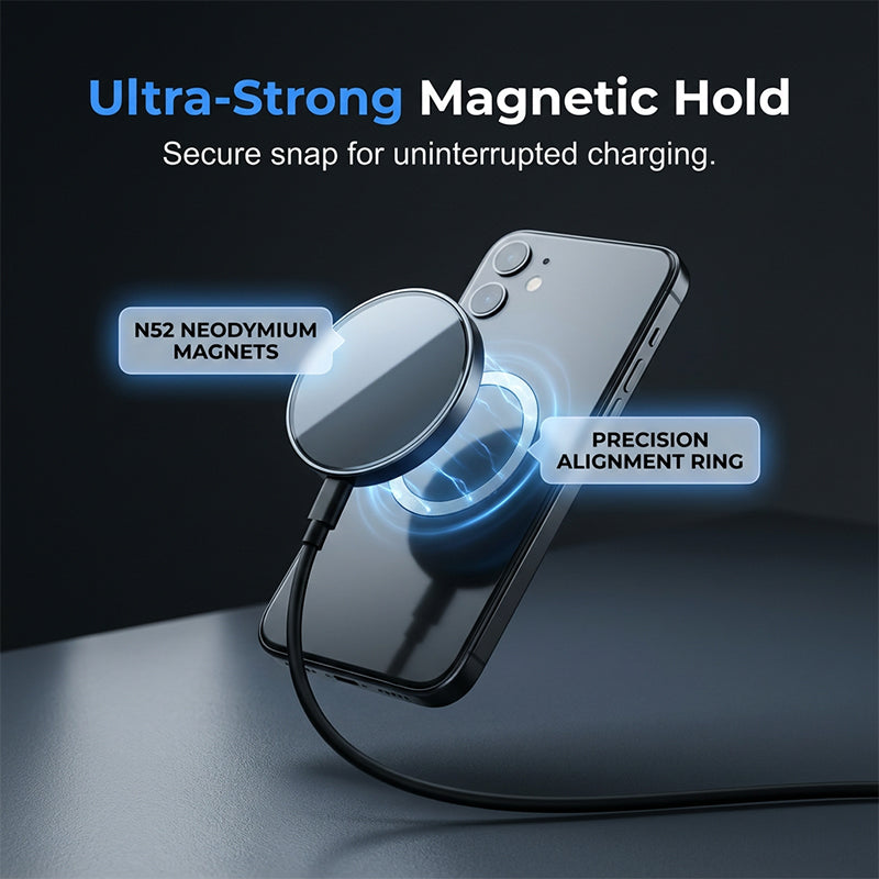 25W Magnetic Wireless Charger with Kickstand