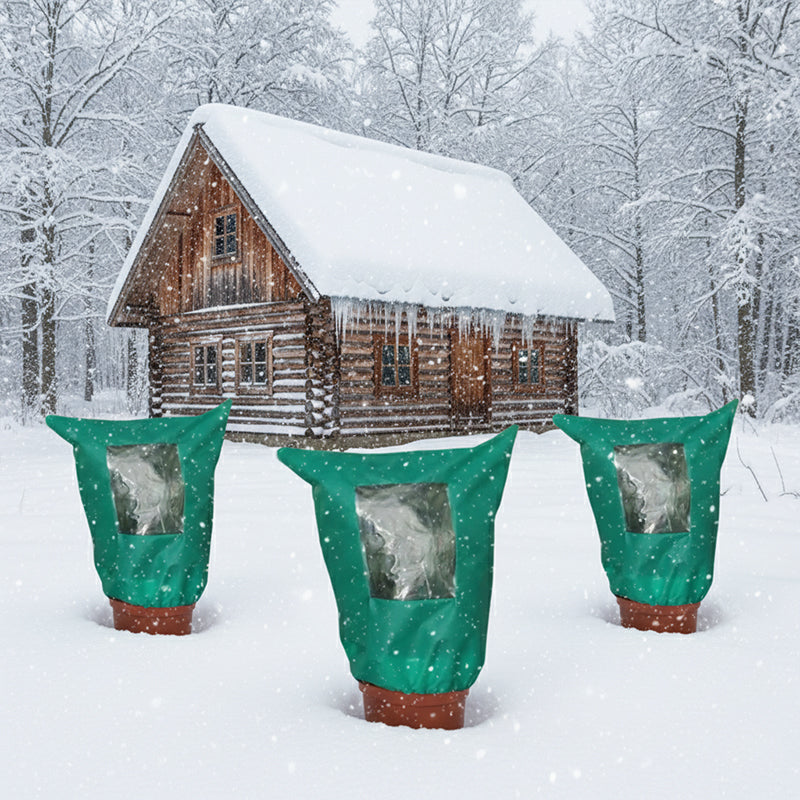 📢📢50% DI SCONTO!!⏰🌱Copertura invernale per piante con cerniera e coulisse antigelo