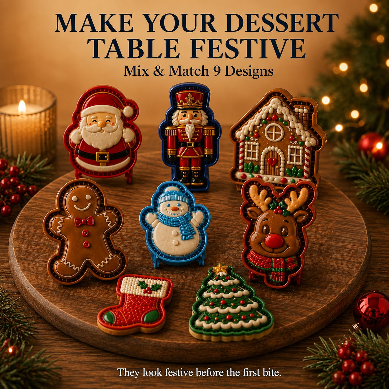 🔥Set stampi natalizi 🎄 8 motivi festivi, prepara biscotti fatti in casa🎁