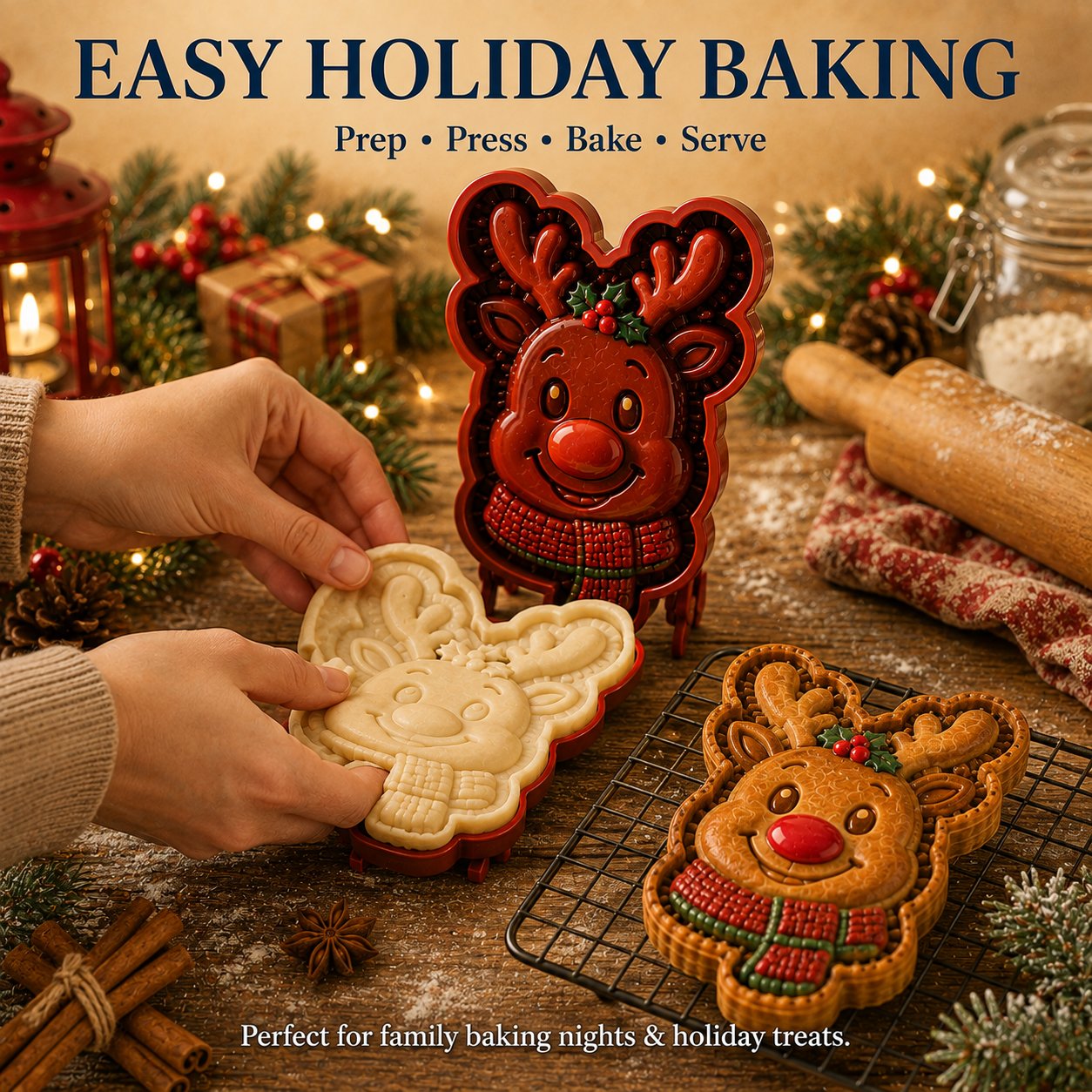 🔥Set stampi natalizi 🎄 8 motivi festivi, prepara biscotti fatti in casa🎁