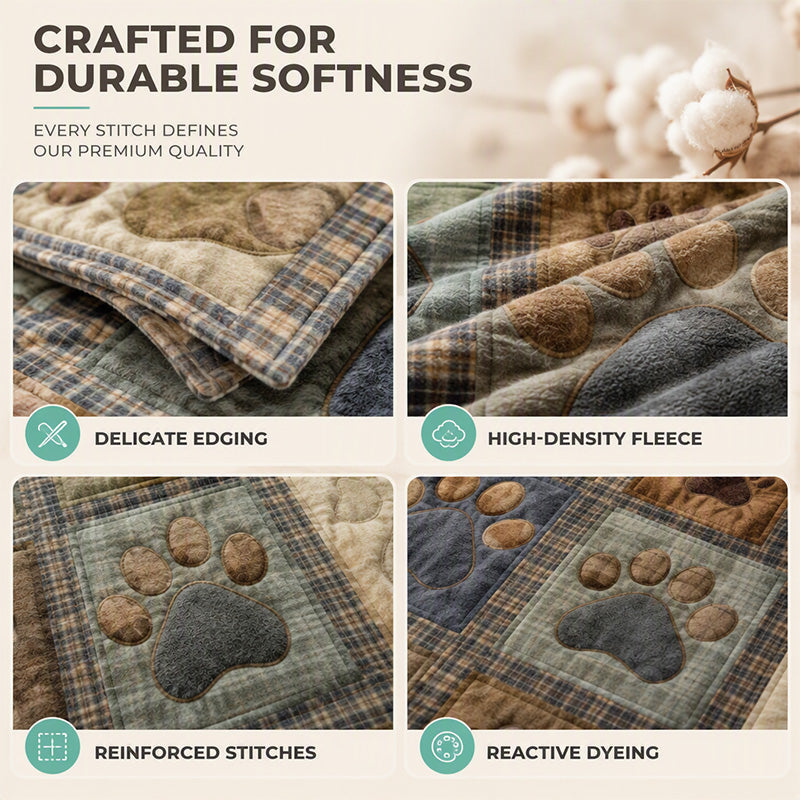 🛋️Coperta in Flanella a Impronte di Zampa 🐾 Calda e Avvolgente ma Leggera 🤗 | Stampa Vivace Durevole ✨ | per Divano, Letto e Viaggi  | 7 Misure da 70×100 a 160×220 cm 📏