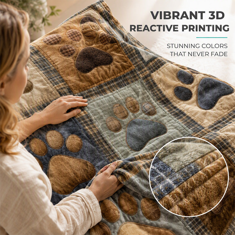 🛋️Coperta in Flanella a Impronte di Zampa 🐾 Calda e Avvolgente ma Leggera 🤗 | Stampa Vivace Durevole ✨ | per Divano, Letto e Viaggi  | 7 Misure da 70×100 a 160×220 cm 📏