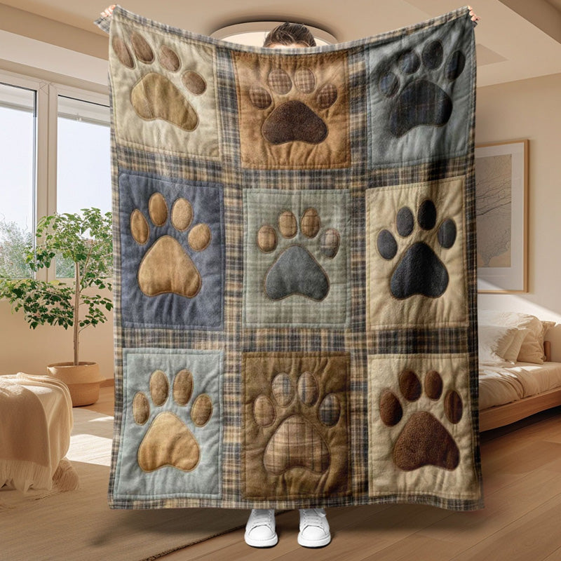 🛋️Coperta in Flanella a Impronte di Zampa 🐾 Calda e Avvolgente ma Leggera 🤗 | Stampa Vivace Durevole ✨ | per Divano, Letto e Viaggi  | 7 Misure da 70×100 a 160×220 cm 📏