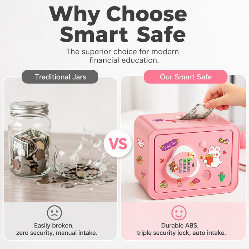 🔥2026 BEST‑SELLER｜50K+ SOLD🔥50% OFF 🐷💰Kids' Electronic Piggy Bank｜Password protected auto‑roll money box, fun kids saving toy, secure storage for coins & banknotes, great gift for children✨