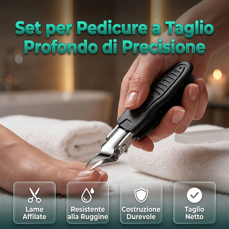 Set professionale di tronchesi per pedicure 3 in 1