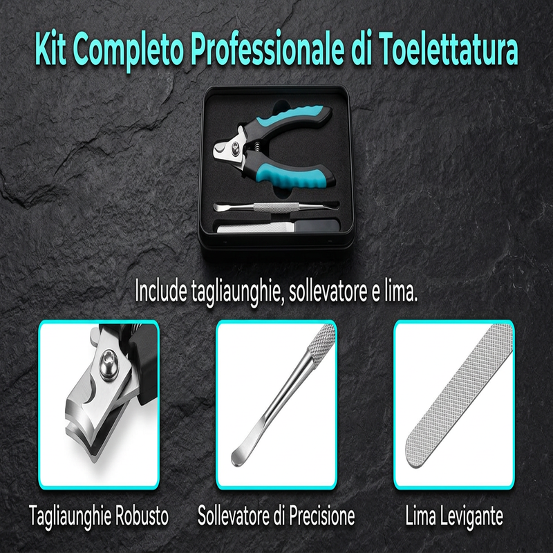 Set professionale di tronchesi per pedicure 3 in 1