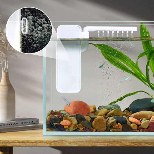 🔥 -50% oggi: filtro compatto per acquario 3 in 1, filtrazione, circolazione e aerazione in un unico dispositivo silenzioso. Parti rimovibili, ideale per piccoli acquari.