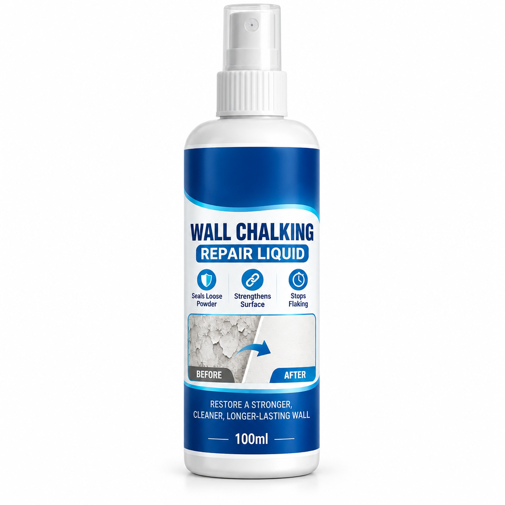 🥳2026 HOT SALE🥳💞50K+ SOLD! 🏠🧱 Wall Repair Liquid – locks chalky plaster instantly, stops dust & flaking. Acrylic formula binds loose particles into a solid base. Easy roller apply! 🛠️✅