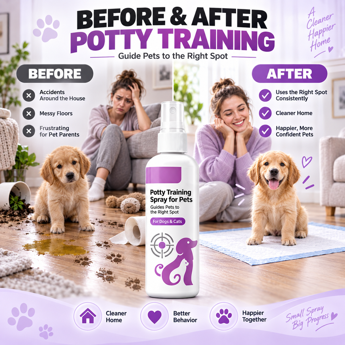 🥳SUPERPRIS🥳💞Over 10 000 solgt! Spray for pottetrening! Veileder kjæledyret – trygg og enkel spray. Et renere hjem – skaff deg din nå! ✅