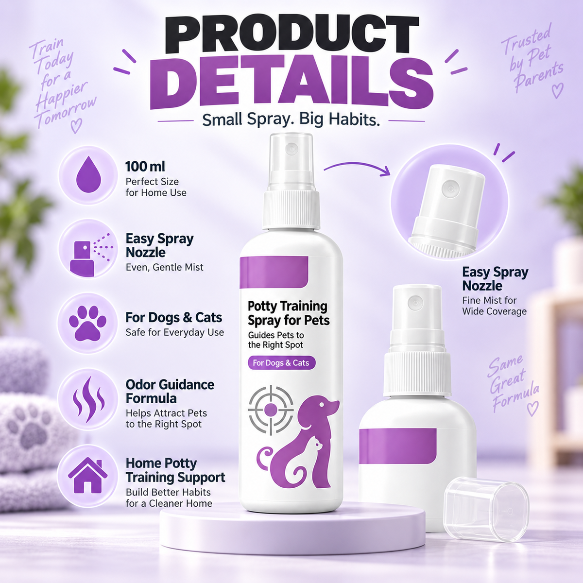 🥳SUPERPRIS🥳💞Over 10 000 solgt! Spray for pottetrening! Veileder kjæledyret – trygg og enkel spray. Et renere hjem – skaff deg din nå! ✅