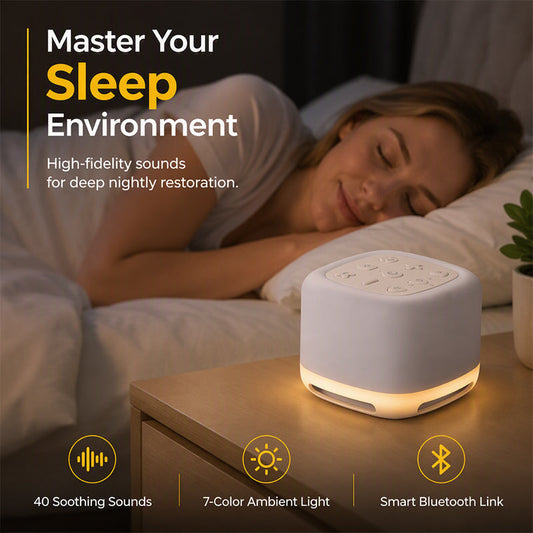 🥳SALDI 2026🥳💞 OLTRE 50.000 VENDUTI! 🌙💤 Macchina per rumore bianco, barriera acustica contro i rumori per proteggere il sonno profondo. Luce notturna a 7 colori e timer intelligente, per svegliarti riposato! 🛏️✅