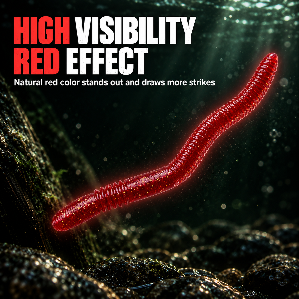 🛒🎣 Esche artificiali in plastica morbida a forma di verme – Movimento invitante e grande efficacia in ogni sessione di pesca