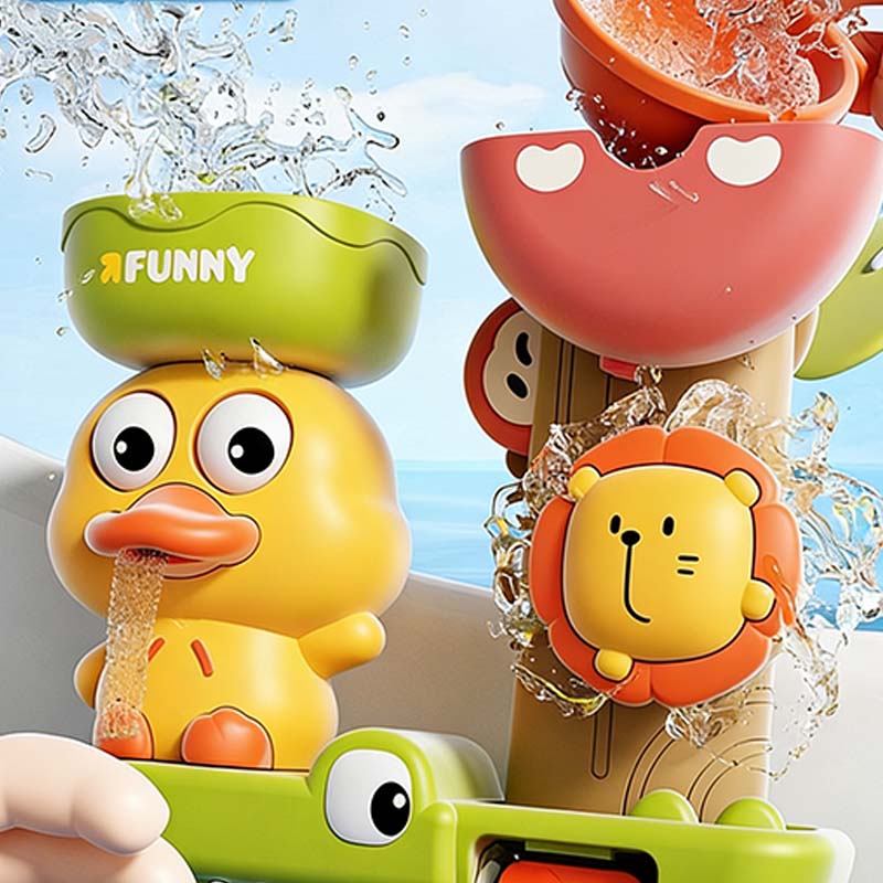 🦆Cute Waterfall Duck Bath Toy, make toddlers love bathing 🛁