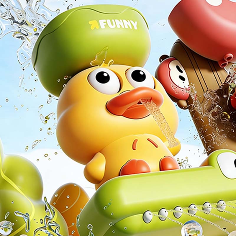 🦆Cute Waterfall Duck Bath Toy, make toddlers love bathing 🛁