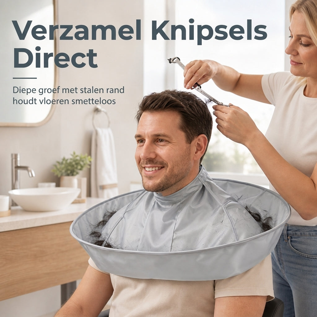 🥳2026 BESTSELLER✂️ Mantella da parrucchiere pieghevole. Con scanalatura integrata per raccogliere i capelli tagliati, impermeabile e antistatica. Perfetta per taglio e tintura capelli a casa, adatta ad adulti e bambini, facile da pulire e riporre.