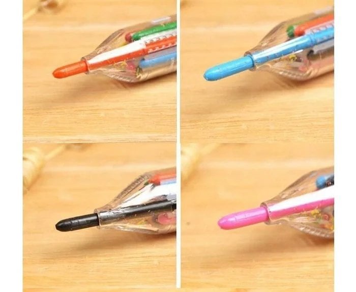 🌈🎨 Pastelli a pressione a 8 colori, privi di sostanze chimiche, ideali per i bambini per disegnare e scrivere