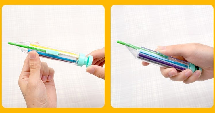 🌈🎨 Pastelli a pressione a 8 colori, privi di sostanze chimiche, ideali per i bambini per disegnare e scrivere