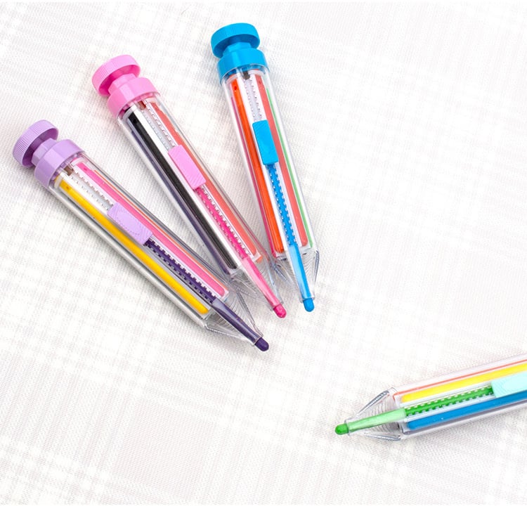 🌈🎨 Pastelli a pressione a 8 colori, privi di sostanze chimiche, ideali per i bambini per disegnare e scrivere
