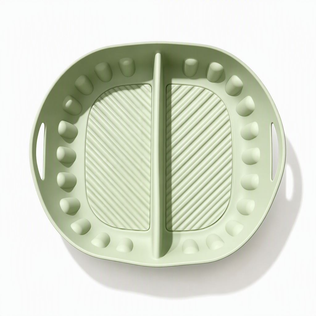 Teglia divisoria in silicone riutilizzabile per friggitrice ad aria