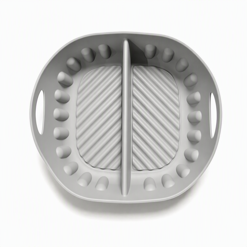 Teglia divisoria in silicone riutilizzabile per friggitrice ad aria