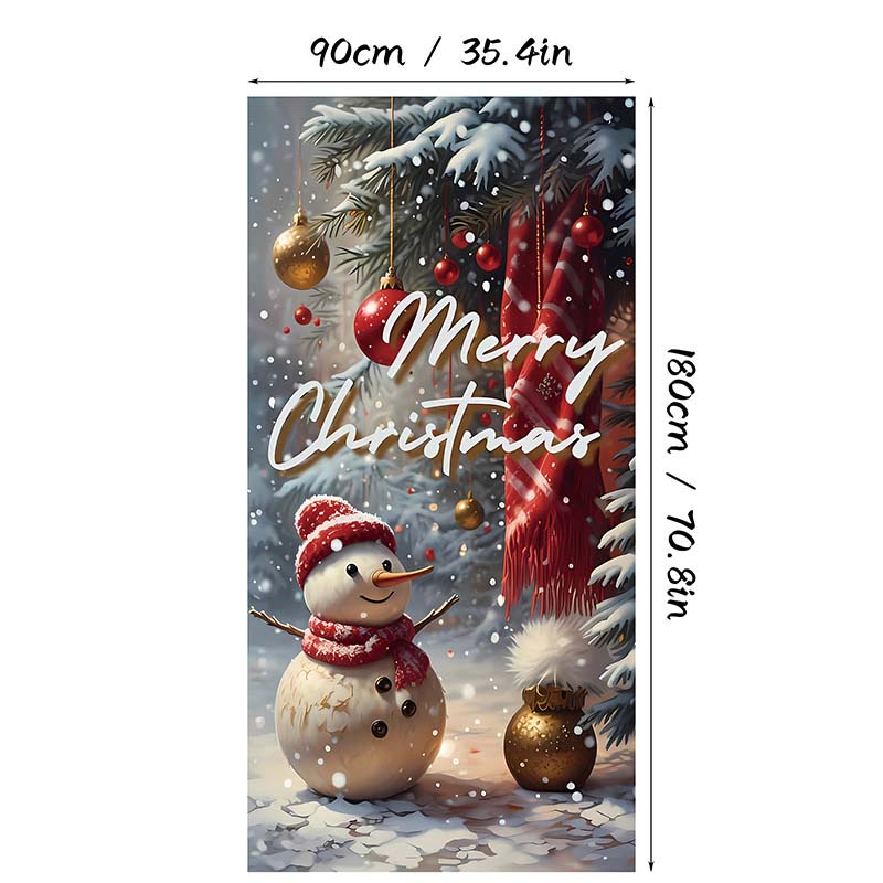 🎄 Tenda Copriporta Natalizia – Decorazione Istantanea per le Feste, 90×180 cm