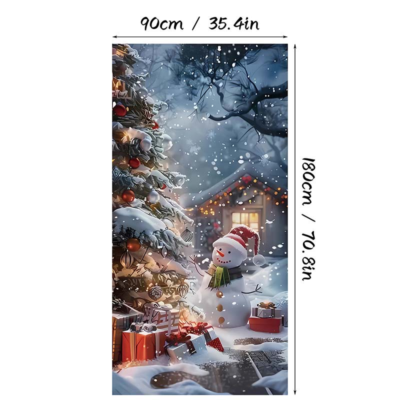 🎄 Tenda Copriporta Natalizia – Decorazione Istantanea per le Feste, 90×180 cm